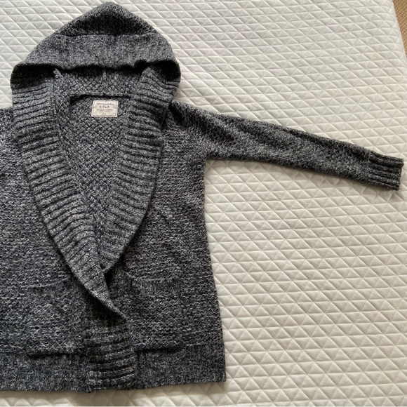 Abercrombie And Ditch Women’s Long Gray Cardigan XS Oversized Y2K Wool Blend - Picture 4 of 12